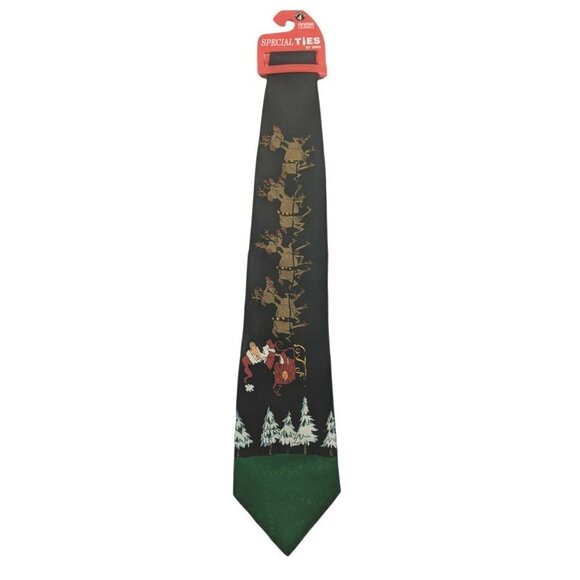 Hallmark Christmas Tree Santa Tie - Picture 1 of 4